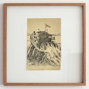 Delta Queen Boat Original Artwork By Dick Malanaski